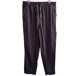 NWOT Black Cargo Scrub Pants XL Elastic Drawstring Waist Medical Uniform